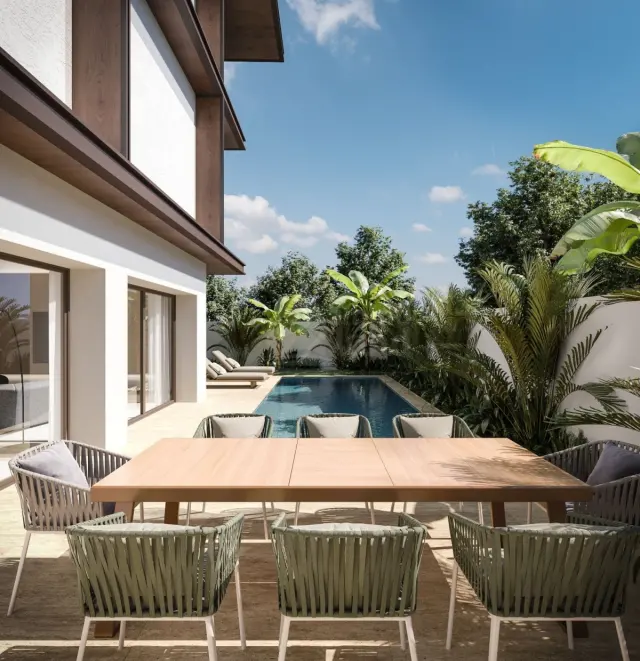 Duplex s+3 avec piscine